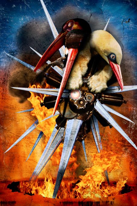 Odysseus travels to the entrance of the underworld, guarded by the three headed Cerberus.